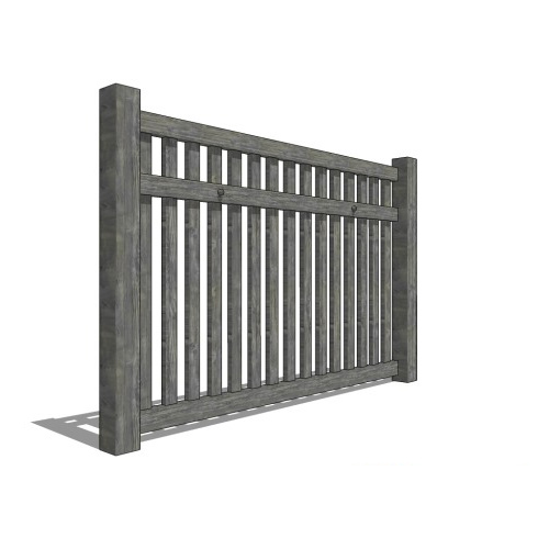 CAD Drawings BIM Models CertainTeed Fence, Rail and Deck Systems Baron Select Cedar 